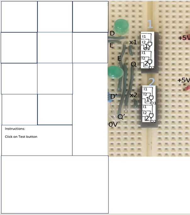 D-latch circuit construction board